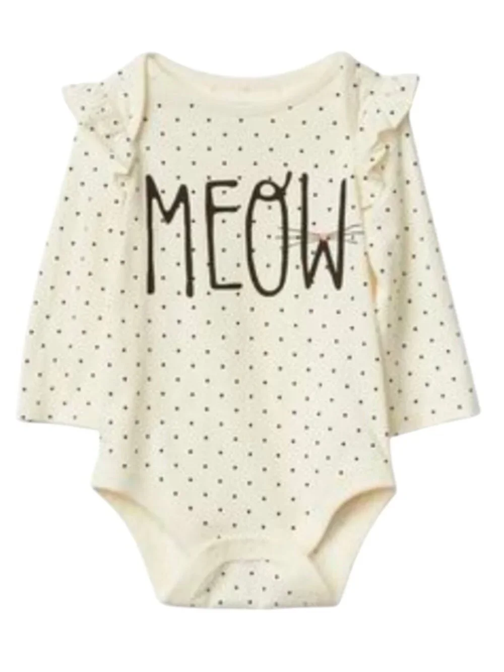 GAP Baby (12-18 Months) Cream/Black Polka Dot 